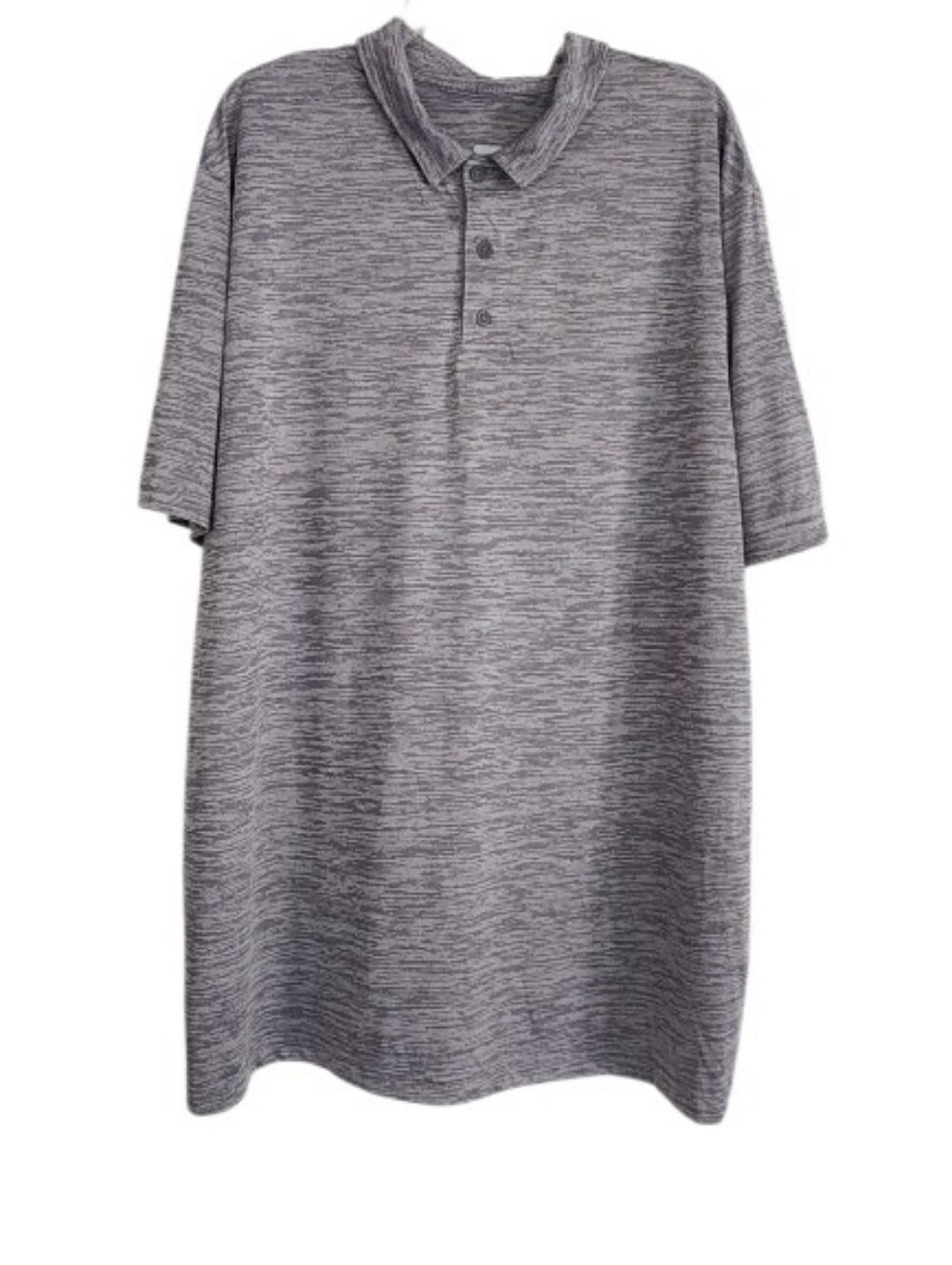 Men's Grey Heather Polo Shirt - Sz 3x Classic Casual